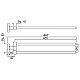 Купить Полотенцедержатель 44,7 см Jaquar Kubix Prime AKP-CHR-35715PS в магазине сантехники Santeh-Crystal.ru