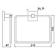 Приобрести Кольцо для полотенец Jaquar Kubix Prime AKP-CHR-35721P в магазине сантехники Santeh-Crystal.ru