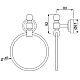 Заказать Кольцо для полотенец Jaquar Queens AQN-CHR-7721 в магазине сантехники Santeh-Crystal.ru