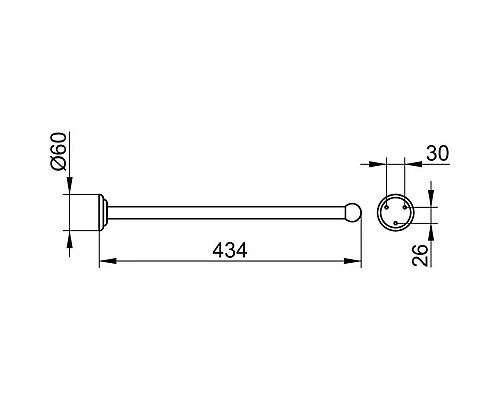Заказать Полотенцедержатель 43,4 см KEUCO Astor 02117010000 в магазине сантехники Santeh-Crystal.ru