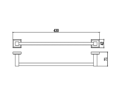 Купить Полотенцедержатель 43 см Savol 95 S-409524 в магазине сантехники Santeh-Crystal.ru