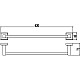Купить Полотенцедержатель 43 см Savol 95 S-409524 в магазине сантехники Santeh-Crystal.ru