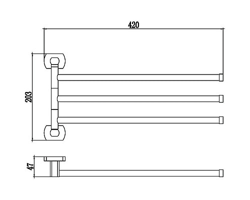 Приобрести Полотенцедержатель 42 см Savol 99 S-009903 в магазине сантехники Santeh-Crystal.ru