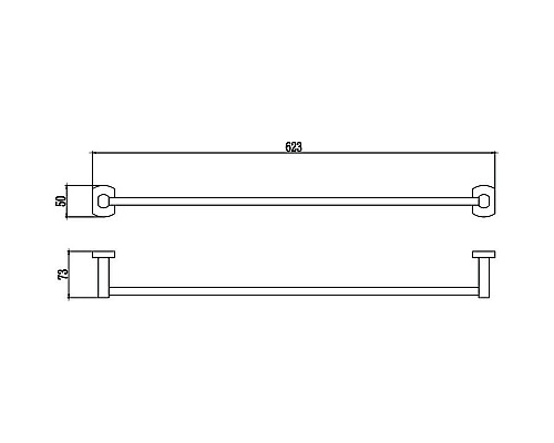 Купить Полотенцедержатель 62,3 см Savol 99 S-009924 в магазине сантехники Santeh-Crystal.ru