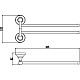 Приобрести Полотенцедержатель 42,5 см Savol 68B S-06802B в магазине сантехники Santeh-Crystal.ru