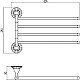 Заказать Полотенцедержатель 42,6 см Savol 89C S-08904C в магазине сантехники Santeh-Crystal.ru