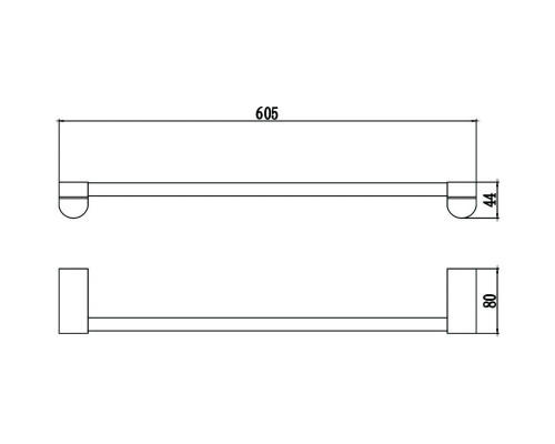 Купить Полотенцедержатель 60,5 см Savol 73 S-607324 в магазине сантехники Santeh-Crystal.ru