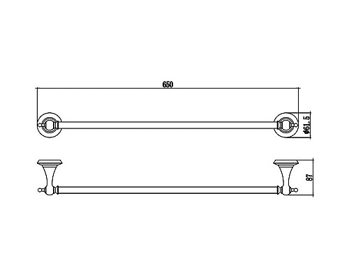 Заказать Полотенцедержатель 65 см Savol 69 S-606924 в магазине сантехники Santeh-Crystal.ru