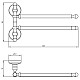 Приобрести Полотенцедержатель 36 см Migliore Mirella 17218 в магазине сантехники Santeh-Crystal.ru