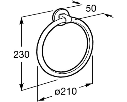Приобрести Кольцо для полотенец Roca Hotels 816724001 в магазине сантехники Santeh-Crystal.ru