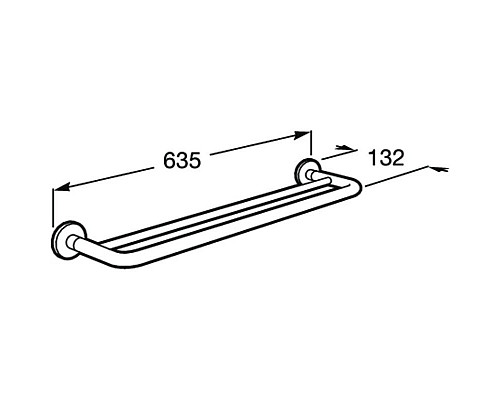 Приобрести Полотенцедержатель 63,5 см Roca Hotels 816386001 в магазине сантехники Santeh-Crystal.ru