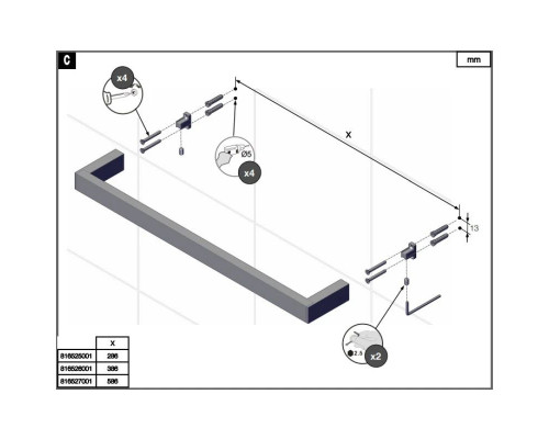 Заказать Полотенцедержатель 30 см Roca Nuova 816525001 в магазине сантехники Santeh-Crystal.ru