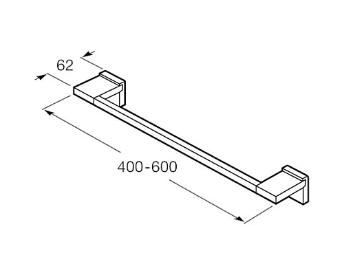 Купить Полотенцедержатель 60 см Roca Rubik 816845001 в магазине сантехники Santeh-Crystal.ru