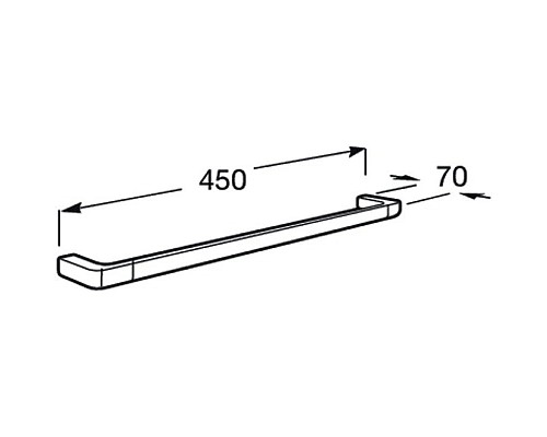 Приобрести Полотенцедержатель 45 см Roca Tempo 817029001 в магазине сантехники Santeh-Crystal.ru