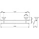 Приобрести Полотенцедержатель 63 см Nicolazzi Onice 1498CR09O в магазине сантехники Santeh-Crystal.ru