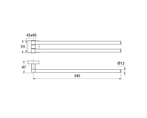 Приобрести Полотенцедержатель двойной поворотный 34,5 см IDDIS Edifice EDISBR0I49 в магазине сантехники Santeh-Crystal.ru