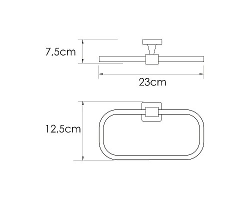 Заказать Кольцо для полотенец WasserKRAFT Rhin K-8760 в магазине сантехники Santeh-Crystal.ru