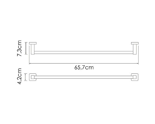 Приобрести Полотенцедержатель 65,7 см WasserKRAFT Rhin K-8730 в магазине сантехники Santeh-Crystal.ru