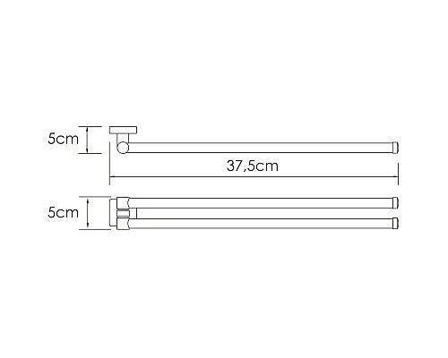 Купить Полотенцедержатель 37,5 см WasserKRAFT Rhin K-8731 в магазине сантехники Santeh-Crystal.ru