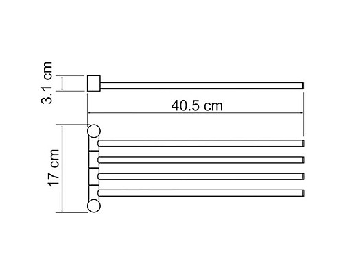 Заказать Полотенцедержатель 40,5 см WasserKRAFT K-1034B в магазине сантехники Santeh-Crystal.ru