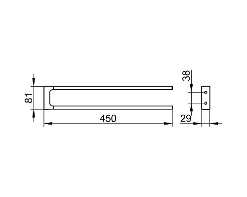 Приобрести Полотенцедержатель 45 см KEUCO Edition 11 11118130000 в магазине сантехники Santeh-Crystal.ru