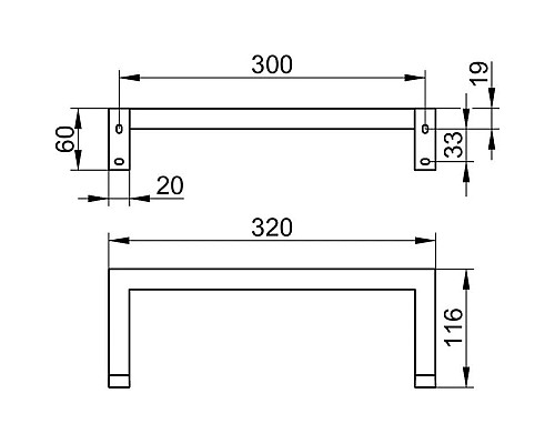 Приобрести Полотенцедержатель 32 см KEUCO Edition 90 Square 19121010000 в магазине сантехники Santeh-Crystal.ru