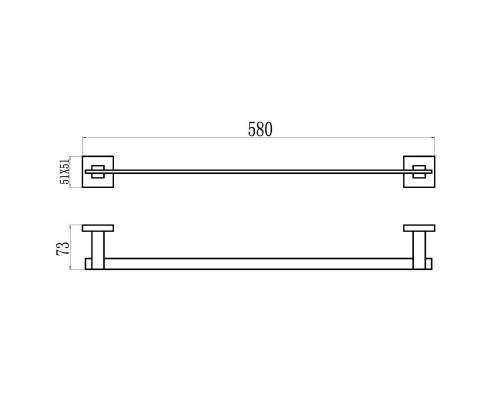 Купить Полотенцедержатель 58 см Savol 65C S-06524C в магазине сантехники Santeh-Crystal.ru