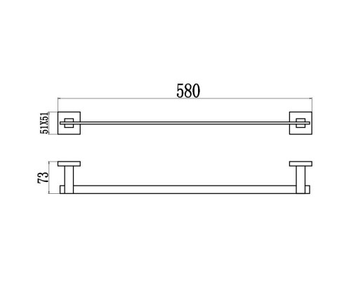 Купить Полотенцедержатель 58 см Savol 65H S-06524H в магазине сантехники Santeh-Crystal.ru