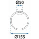Приобрести Кольцо для полотенец Rea Mist REA-80029 в магазине сантехники Santeh-Crystal.ru