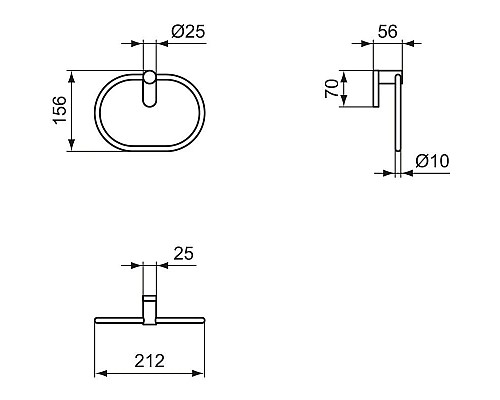 Приобрести Кольцо для полотенец Ideal Standard Conca T4503A2 в магазине сантехники Santeh-Crystal.ru