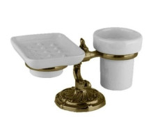 Стакан и мыльница настольные бронза Art&Max Barocco AM-1789-Br