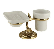 Стакан и мыльница настольные античное золото Art&Max Barocco Crystal AM-1789-Do-Ant-C