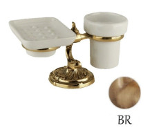 Стакан и мыльница настольные бронза Art&Max Barocco Crystal AM-1789-Br-C