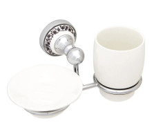 Держатель с мыльницей и стаканом Fixsen Bogema FX-78506+08