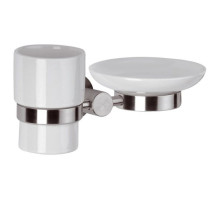 Стакан с мыльницей Remer Minimal Inox MI17INOXCR