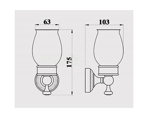 Santeh-Crystal.ru: Стакан Magliezza Primavera 80305-BR Купить Стакан Magliezza Primavera 80305-BR в магазине сантехники Santeh-Crystal.ru
