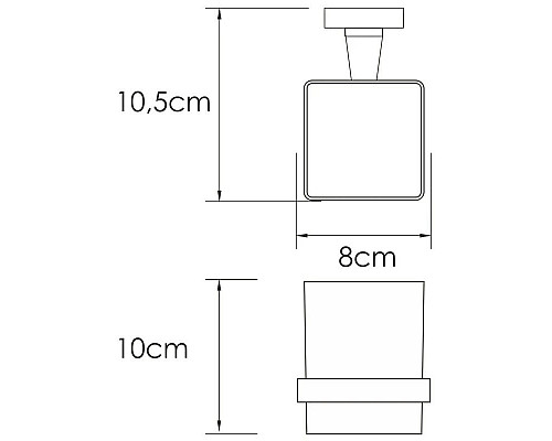 Заказать Стакан WasserKRAFT Rhin K-8728 в магазине сантехники Santeh-Crystal.ru