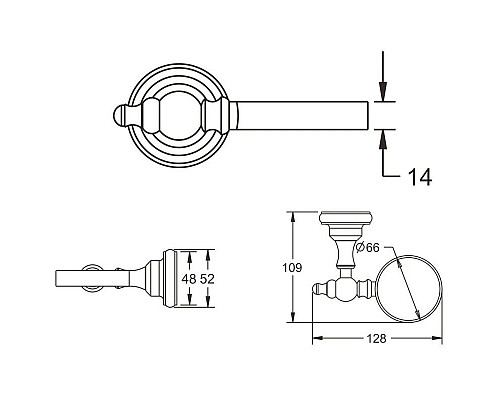 Купить Стакан Rose RG1112 в магазине сантехники Santeh-Crystal.ru