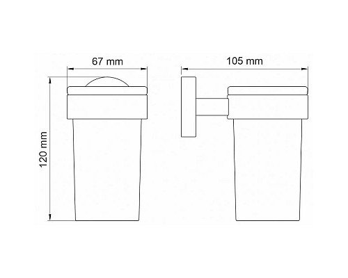 Заказать Стакан WasserKRAFT Asphe K-77728 в магазине сантехники Santeh-Crystal.ru