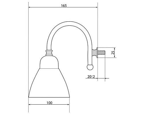 Купить Светильник Caprigo 2235-ORO в магазине сантехники Santeh-Crystal.ru