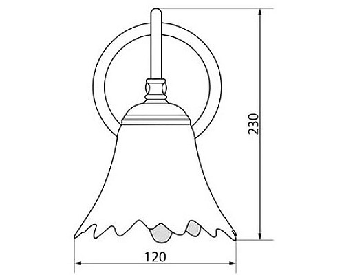 Купить Светильник Caprigo 7015/1F-CRM V2700 в магазине сантехники Santeh-Crystal.ru