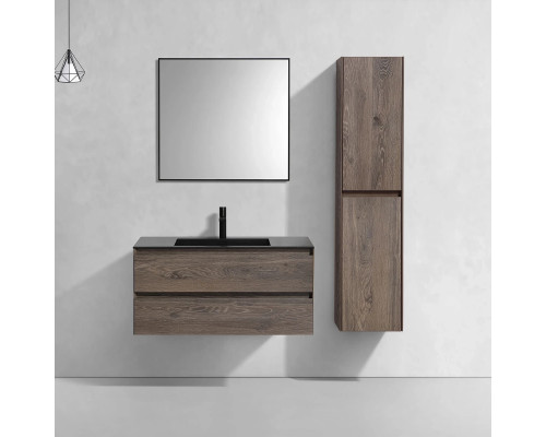 Тумба под раковину Vincea Luka VMC-2L100RO 99 см, подвесная, темный дуб