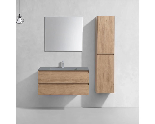 Тумба под раковину Vincea Luka VMC-2L100NO 99 см, подвесная, натуральный дуб