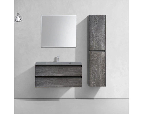 Тумба под раковину Vincea Luka VMC-2L100GS 99 см, подвесная, серый камень