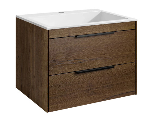 Тумба под раковину Vincea Chiara 2D VMC-2C2600TO 59,2 см, подвесная, дуб табачный