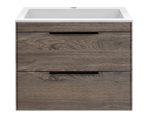 Тумба под раковину Vincea Chiara 2D VMC-2C2600RO 59,2 см, подвесная, темный дуб
