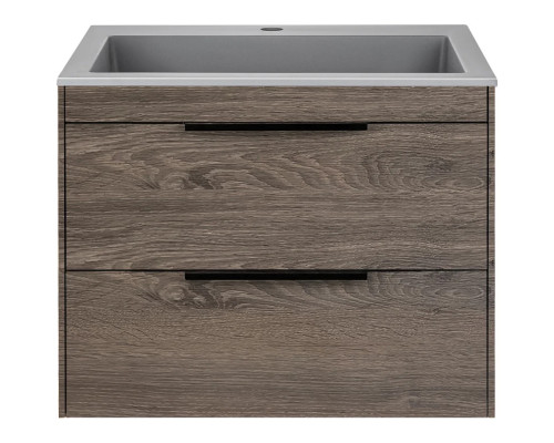 Тумба под раковину Vincea Chiara 2D VMC-2C2600RO 59,2 см, подвесная, темный дуб