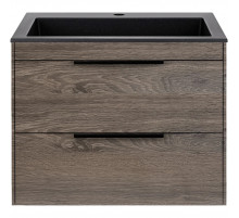 Тумба под раковину Vincea Chiara 2D VMC-2C2600RO 59,2 см, подвесная, темный дуб