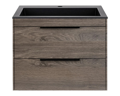 Тумба под раковину Vincea Chiara 2D VMC-2C2600RO 59,2 см, подвесная, темный дуб