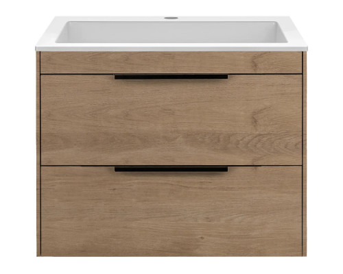 Тумба под раковину Vincea Chiara 2D VMC-2C2600NO 59,2 см, подвесная, натуральный дуб